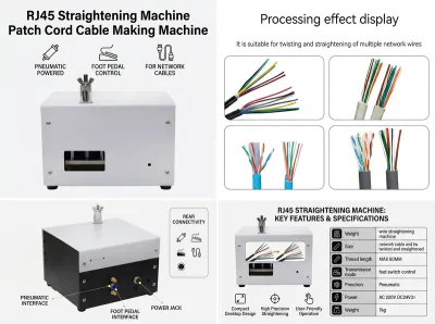 Машина для выпрямления RJ45, оборудование для производства патч-кордов JW-P08 Thumb