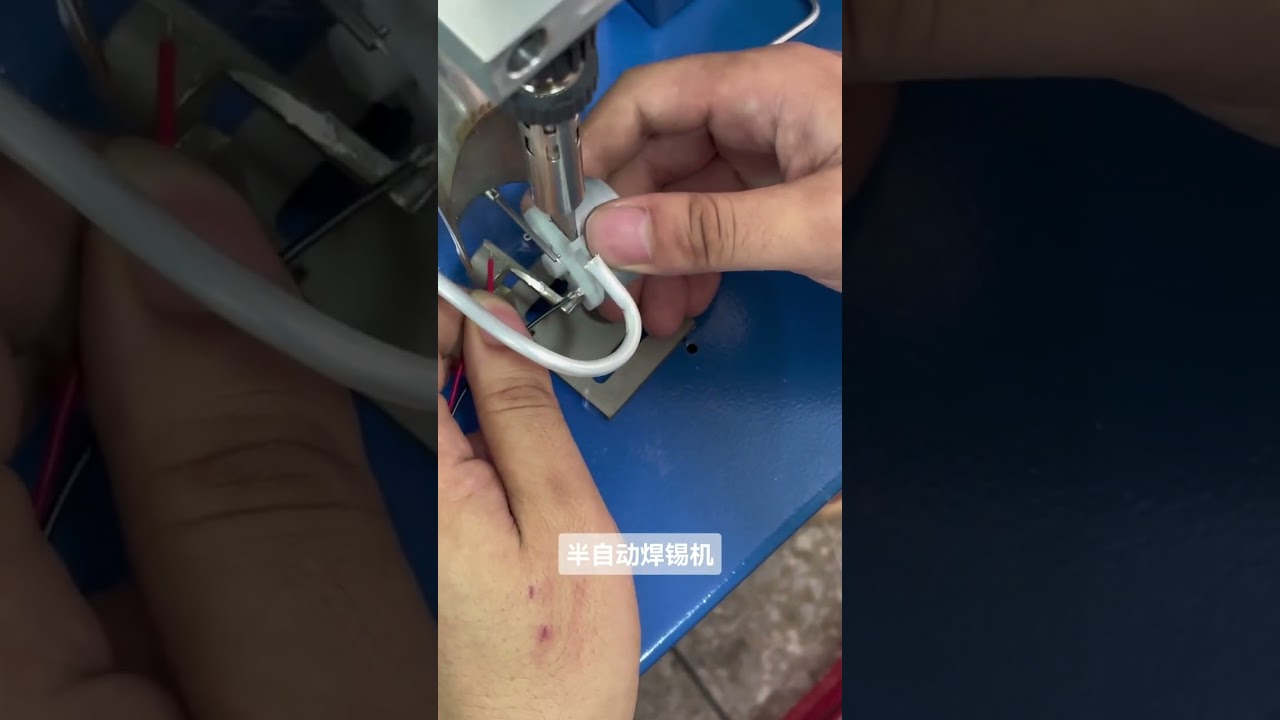 Пайка проводов: настройка автомата ① #паяльнаямашина #автоматзачисткипроводов #производство