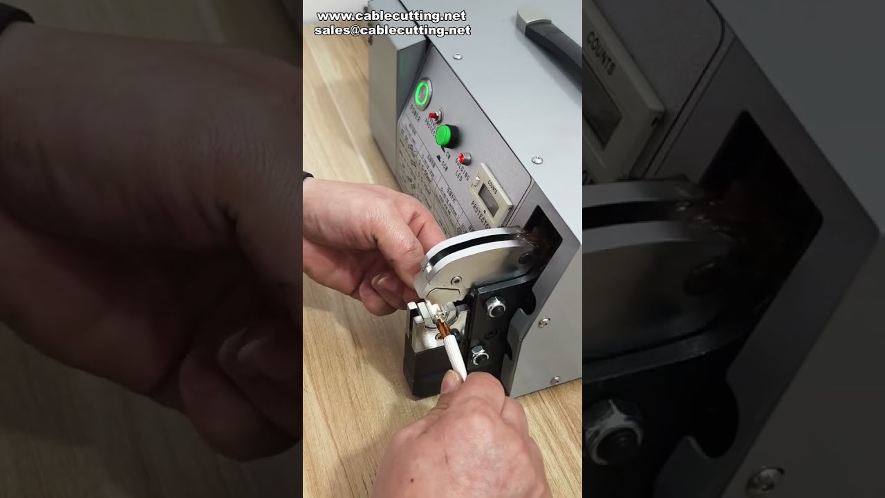 Тест обжима жесткого провода трансформатора на электрическом станке для клемм #завод #станок #обжим