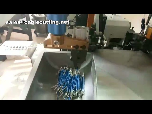 Двухголовочный станок для резки, зачистки и опрессовки клемм проводов | Автоматическая обработка кабеля
