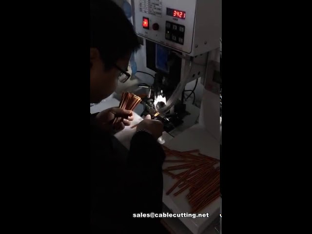 Полуавтоматическая обжимная машина для ленточных кабелей | Высокая скорость и точность